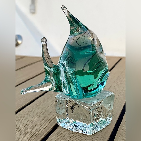 Vintage Authenticated Murano Arte Venezuela ICET Hand Blown Art Glass Angelfish - Picture 10 of 16